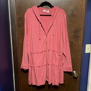 Coral Hooded Cardigan